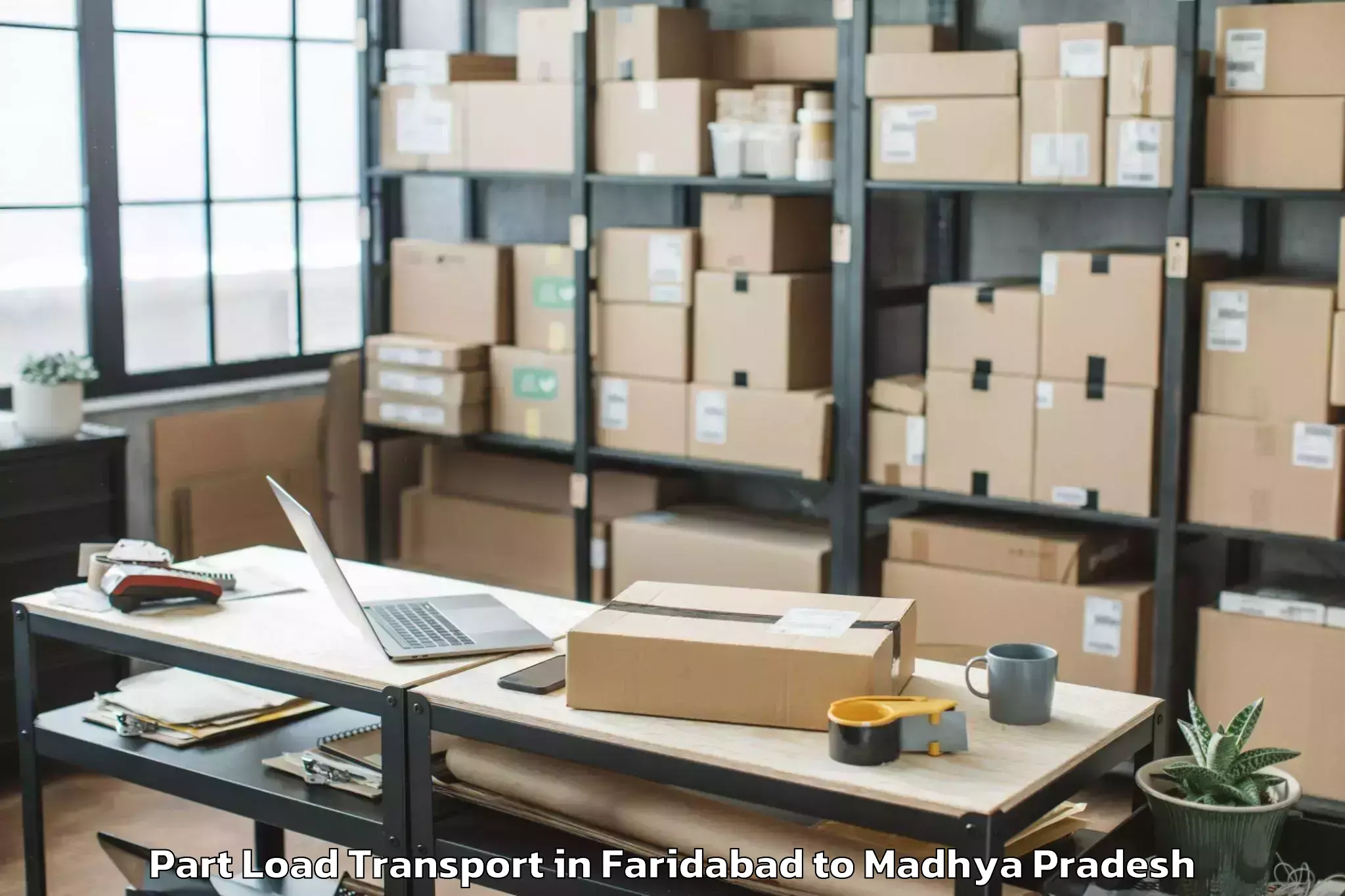 Hassle-Free Faridabad to Multhan Part Load Transport